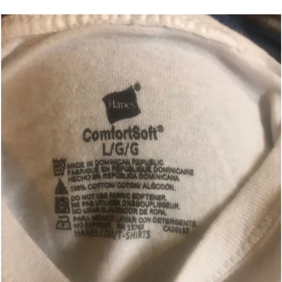 Hanes ComfortSoft White T-Shirt - Picture 4 of 4
